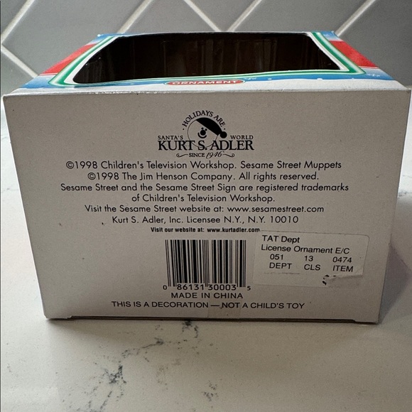 Sesame Street Drumming Elmo Christmas Ornament EUC in original packaging - Picture 4 of 4